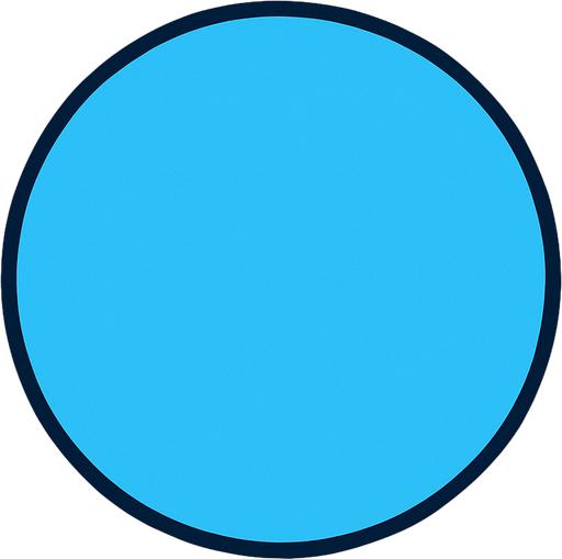 sky blue circle.
In-Game asset.  2d.  High contrast.  No shadows