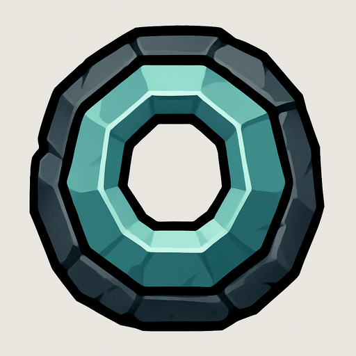 Pierre élémentaire vide.
In-Game asset.  2d.  High contrast.  No shadows