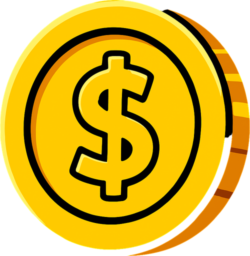 coin.
In-Game asset.  2d.  High contrast.  No shadows