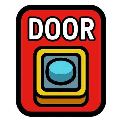 among us doorButton.
In-Game asset.  2d.  High contrast.  No shadows