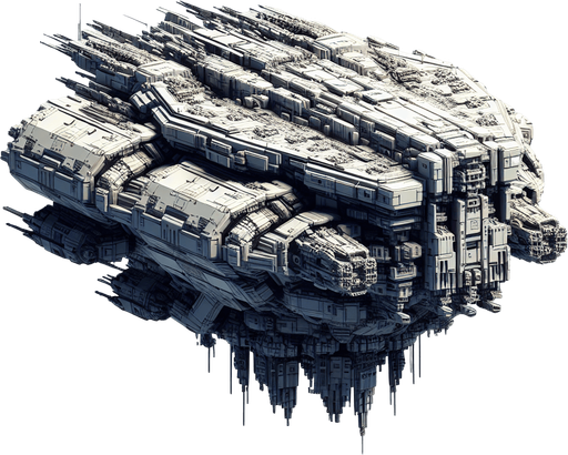 alien ship facing downwards.
Single Game Texture. In-Game asset. 2d. Blank background. High contrast. No shadows. Pixelated.