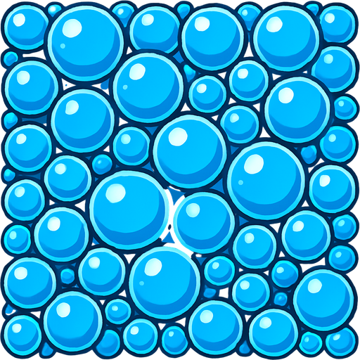 wall of bubbles.
In-Game asset.  2d.  High contrast.  No shadows