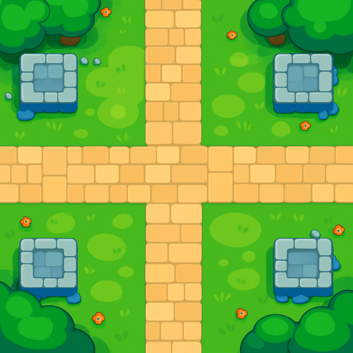 Clash royale deki gibi bir arka plan fakat su olmasın.
In-Game asset.  2d.  High contrast.  No shadows