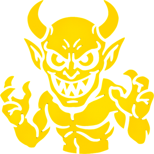 yellow demon.
In-Game asset.  2d.  High contrast.  No shadows