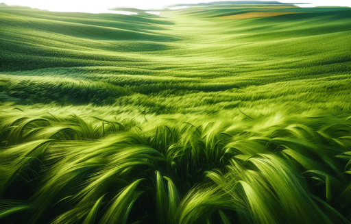a green field
background