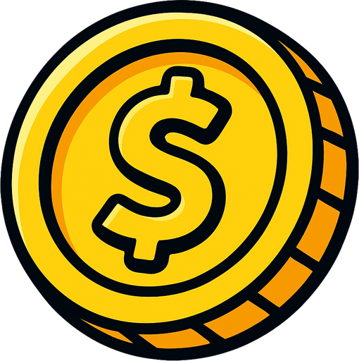 Coin.
In-Game asset.  2d.  High contrast.  No shadows
