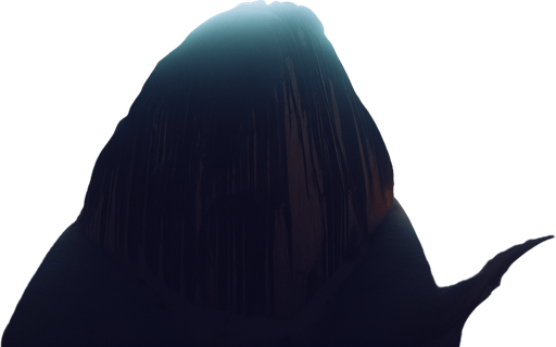 Rock at night, drone view