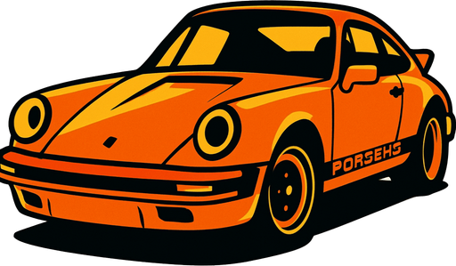 porsche.
In-Game asset.  2d.  High contrast.  No shadows