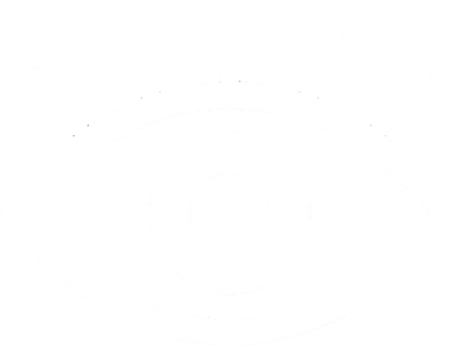 white eye open minimalist icon.
In-Game asset.  2d.  High contrast.  No shadows