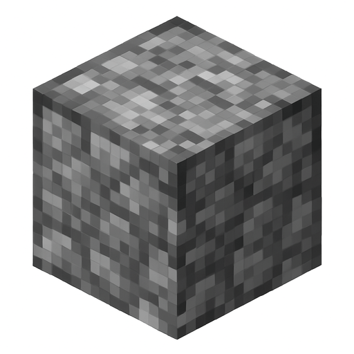 minecraft taş blok.
In-Game asset.  High contrast.  No shadows