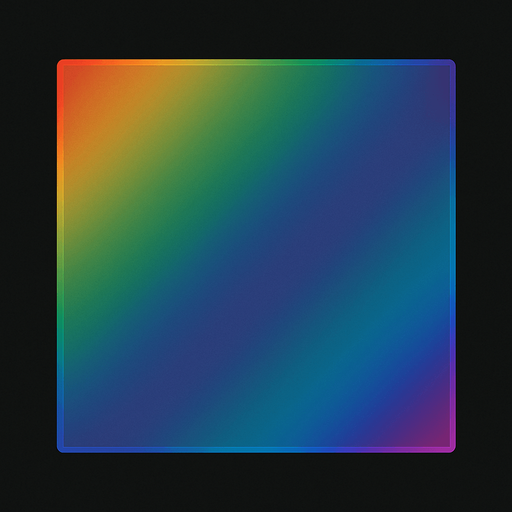 Translucent square rainbow overlay.
In-Game asset.  2d.  High contrast.  No shadows
