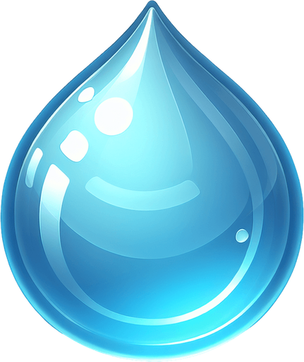 a round water drop.
Single Game Texture.  In-Game asset.  2d.  High contrast.  No shadows