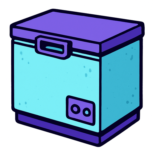 Un congelador.
In-Game asset.  2d.  High contrast.  No shadows
