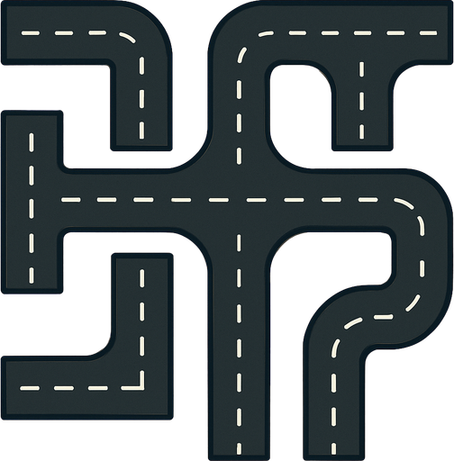Roads.
In-Game asset.  2d.  High contrast.  No shadows