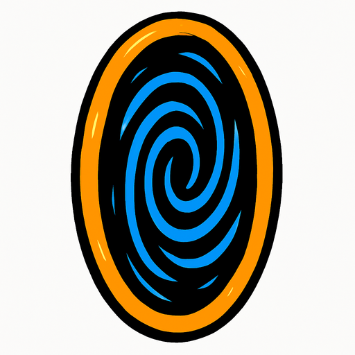 Video game 2D Portal image.
In-Game asset.  2d.  High contrast.  No shadows