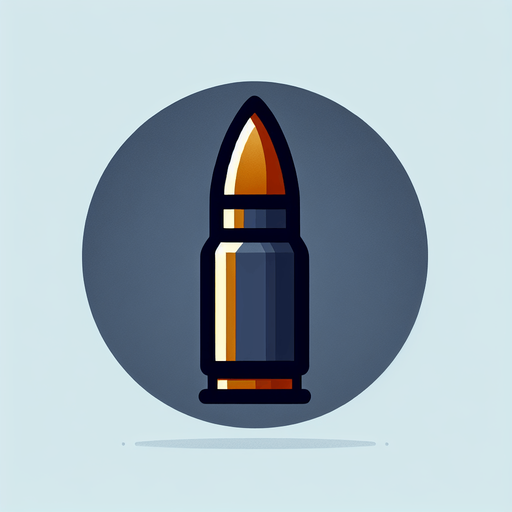 bullet. Single Game Texture. In-Game asset. 2d. Blank background. High contrast. No shadows..
Single Game Texture. In-Game asset. 2d. Blank background. High contrast. No shadows.