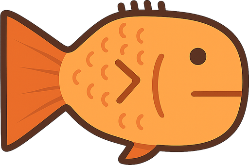 Fish. No background. Transparent background. Blank background. No shadows. 2d. In-Game asset. flat