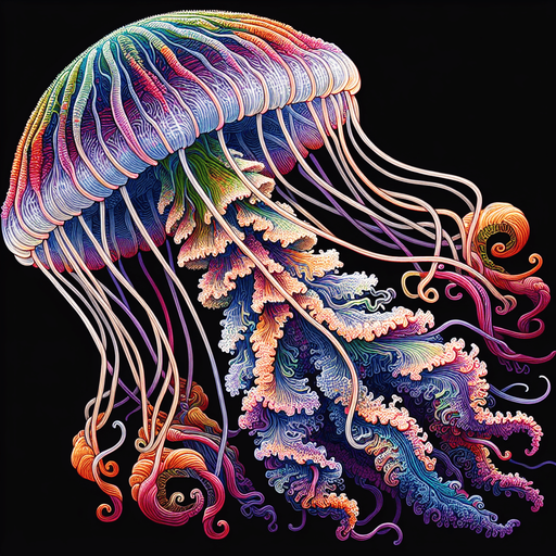 Jellyfish.
Single Game Texture.  In-Game asset.  2d.  Blank background.  High contrast.  No shadows