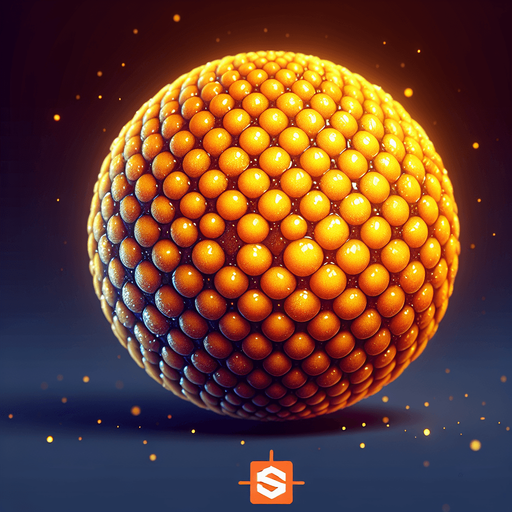 small gold ball.
Single Game Texture.  In-Game asset.  2d.  Blank background.  High contrast.  No shadows