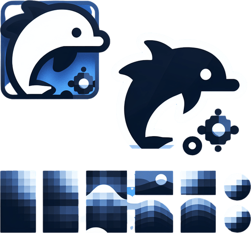dolphin.
Single Game Texture.  In-Game asset.  2d.  Blank background.  High contrast.  No shadows