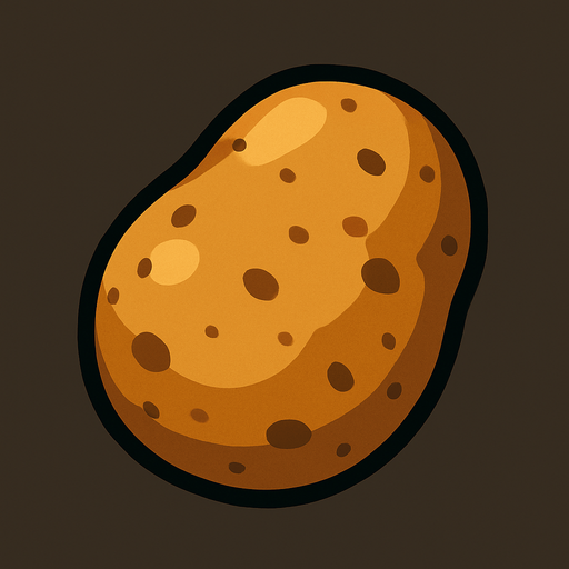 Potato.
In-Game asset.  2d.  High contrast.  No shadows