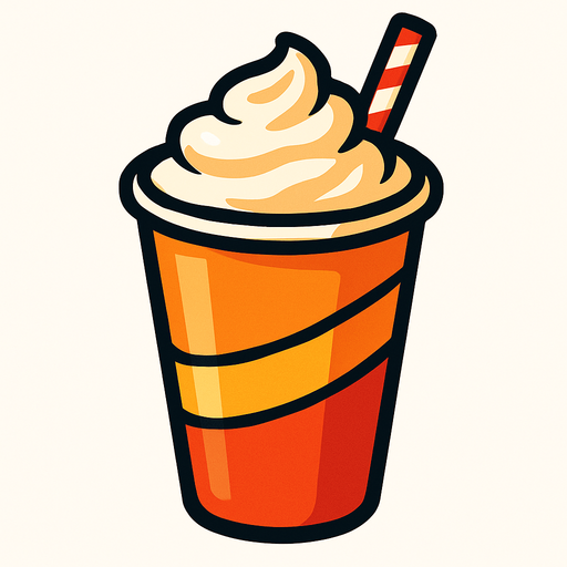 a fast food milkshake.
In-Game asset.  2d.  High contrast.  No shadows