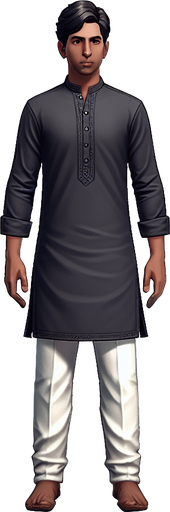 Person.
Single Game Texture. In-Game asset. 2d. Blank background. High contrast. No shadows.
