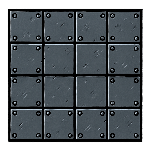 Piso de metálico.
In-Game asset.  2d.  High contrast.  No shadows