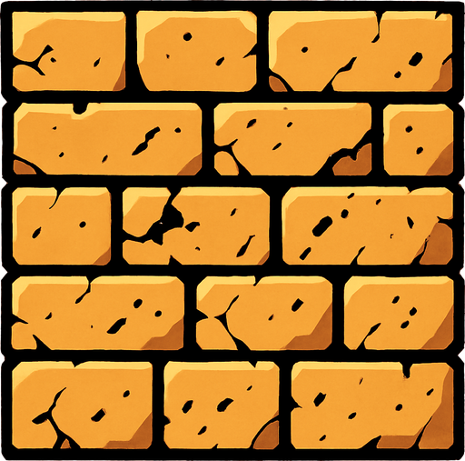 Wall.
In-Game asset.  2d.  High contrast.  No shadows