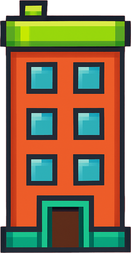 Make it flapy bird building.
In-Game asset.  2d.  No shadows