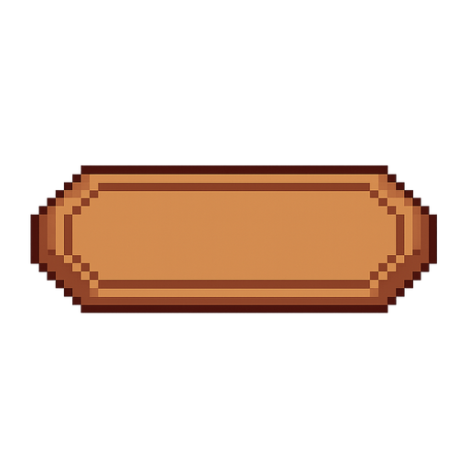 pixelart empty button. No background. Transparent background. Blank background. No shadows. 2d. In-Game asset. flat