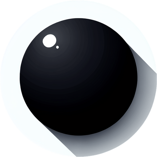 A completely black circle..
Single Game Texture. In-Game asset. 2d. Blank background. High contrast. No shadows.