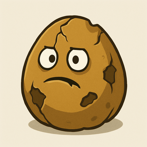 wallnutDamaged del videojuego de plantas vs zombies.
In-Game asset.  2d.  No shadows