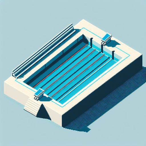 olympic swimming pool seen directly from above. bird-view perspective. pixelated. 8-bit.
Single Game Texture. In-Game asset. 2d. Blank background. High contrast. No shadows.