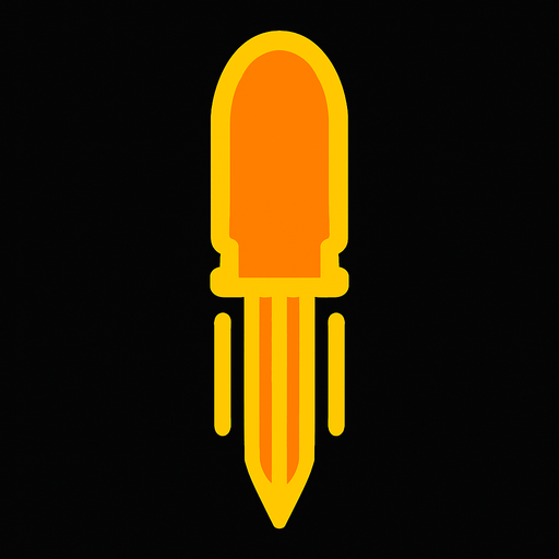 laser bullet down.
In-Game asset.  2d.  High contrast.  No shadows