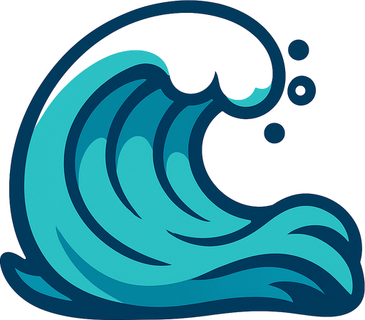 Medium wave.
In-Game asset.  2d.  High contrast.  No shadows