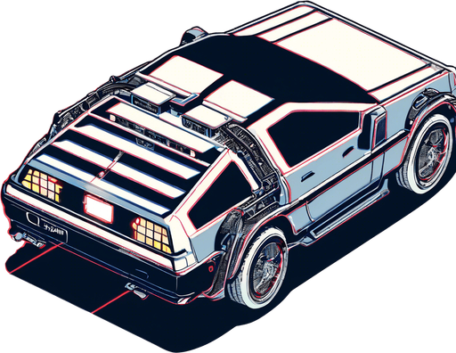 The car emits lights from the headlights