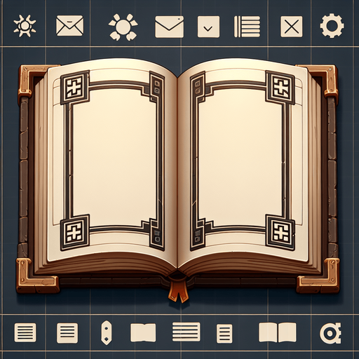 Book pages, blank, open book, no text, front facing
Single Game Texture. In-Game asset. 2d. Blank background. High contrast. No shadows.