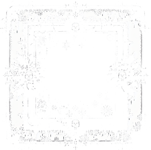 a simple dirty, dark and eerie Christmas frame.
Single Game Texture. In-Game asset. 2d. Blank background. High contrast. No shadows.