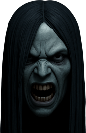 3D Scary face meme samara and angry. only face. normal eyes not so opened.
In-Game asset.  High contrast.  3D. No shadows. only face