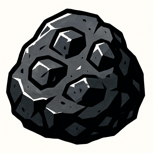 Coal ore.
In-Game asset.  2d.  High contrast.  No shadows