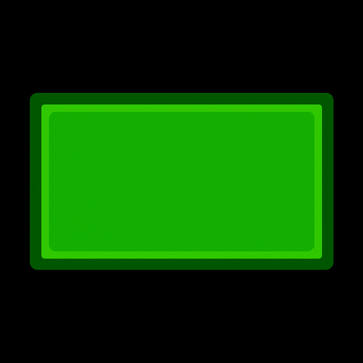 green rectangle.
In-Game asset.  2d.  High contrast.  No shadows