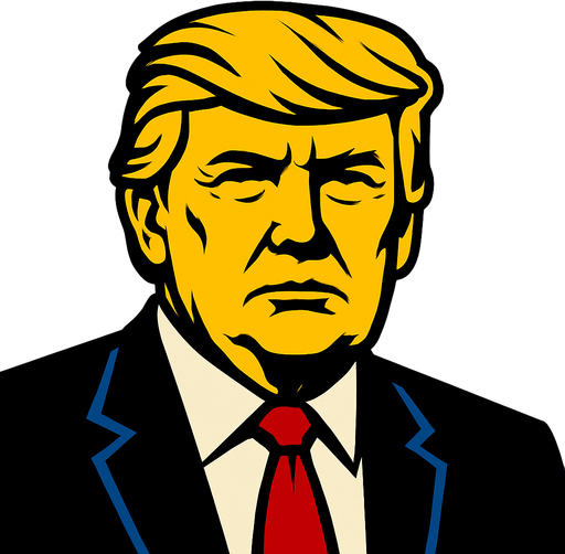 Donald Trump.
In-Game asset.  2d.  High contrast.  No shadows