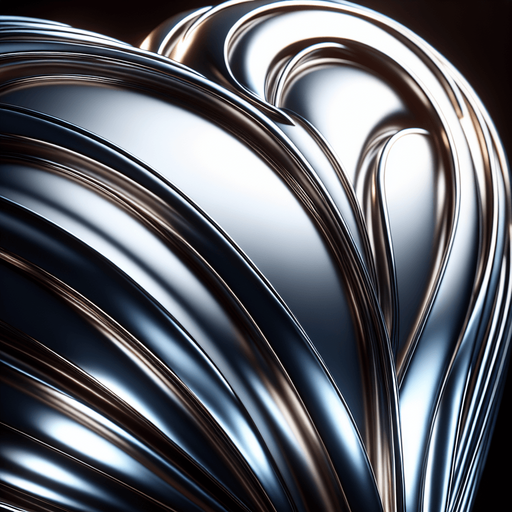 face view of a big silver heart