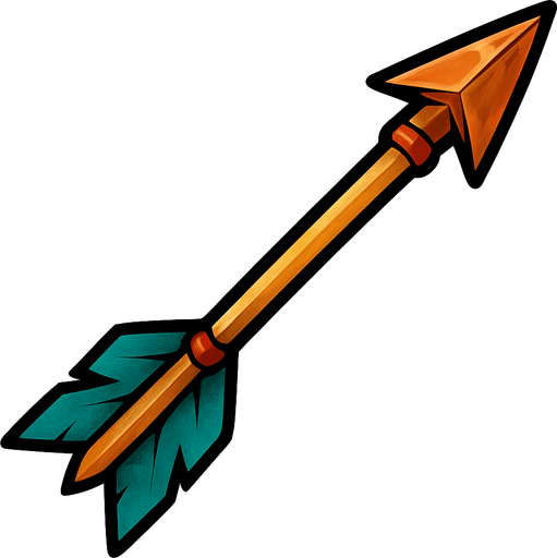 Arrow.
In-Game asset.  2d.  High contrast.  No shadows