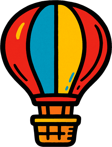 flying air balloon.
In-Game asset.  2d.  High contrast.  No shadows