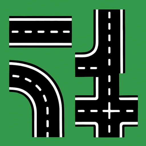 Roads.
In-Game asset.  2d.  High contrast.  No shadows