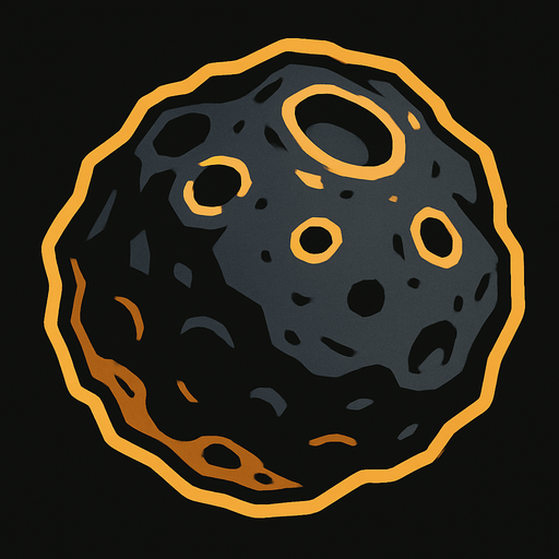 astroid remove background.
In-Game asset.  2d.  High contrast.  No shadows