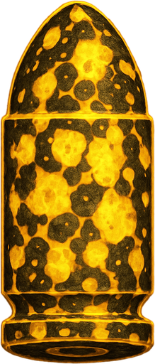 yellow lava poisonous bullet top view