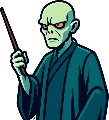 Lord Voldemort.
In-Game asset.  2d.  High contrast.  No shadows